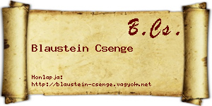 Blaustein Csenge névjegykártya
